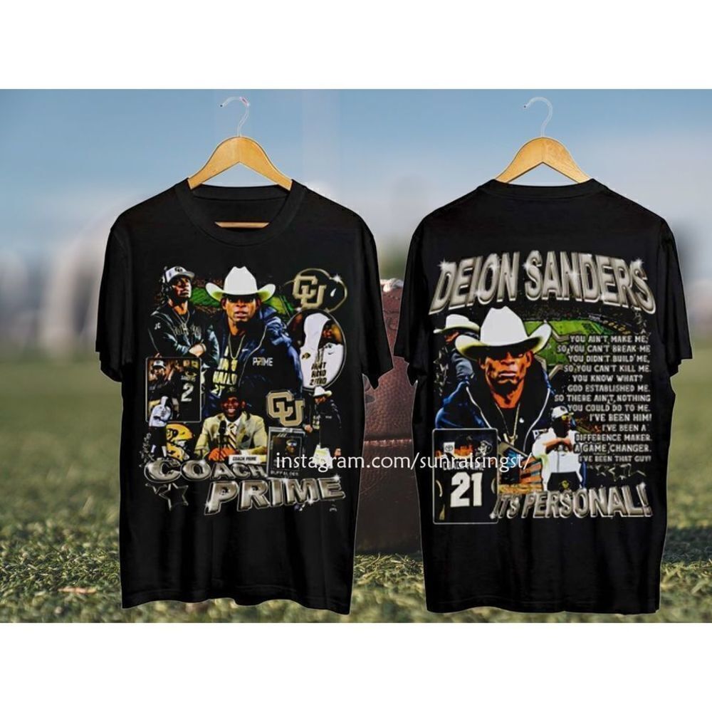 Coach Prime s Graphic Style Deion Sanders 2 Sided Retro Tee T-Shirt